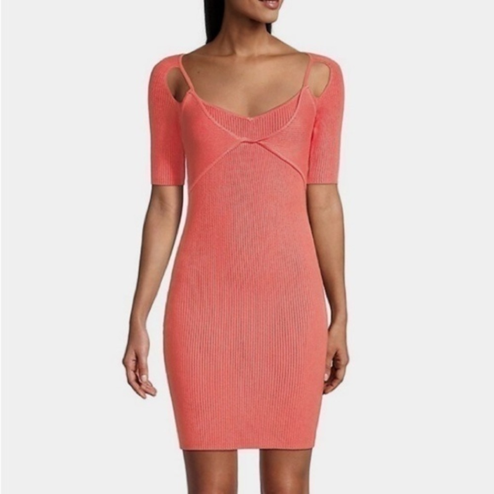 Sleek and Stylish: NWT Guess  Madison Short-Sleeve Cami Rib Mini Dress - Size S